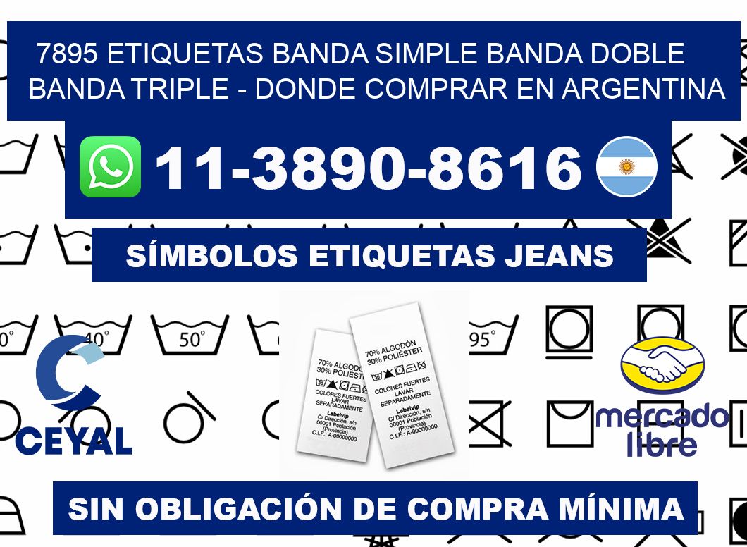7895 etiquetas banda simple banda doble banda triple - Donde Comprar en Argentina