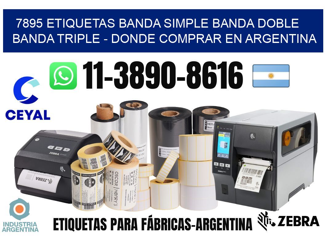 7895 etiquetas banda simple banda doble banda triple - Donde Comprar en Argentina