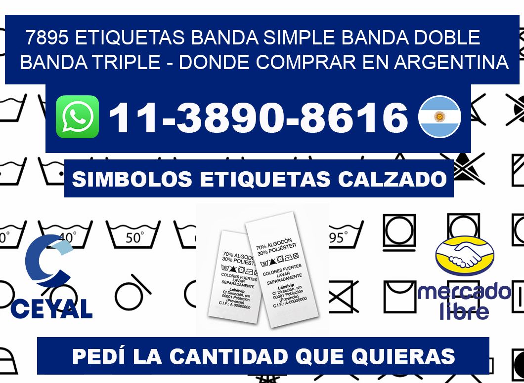 7895 etiquetas banda simple banda doble banda triple - Donde Comprar en Argentina