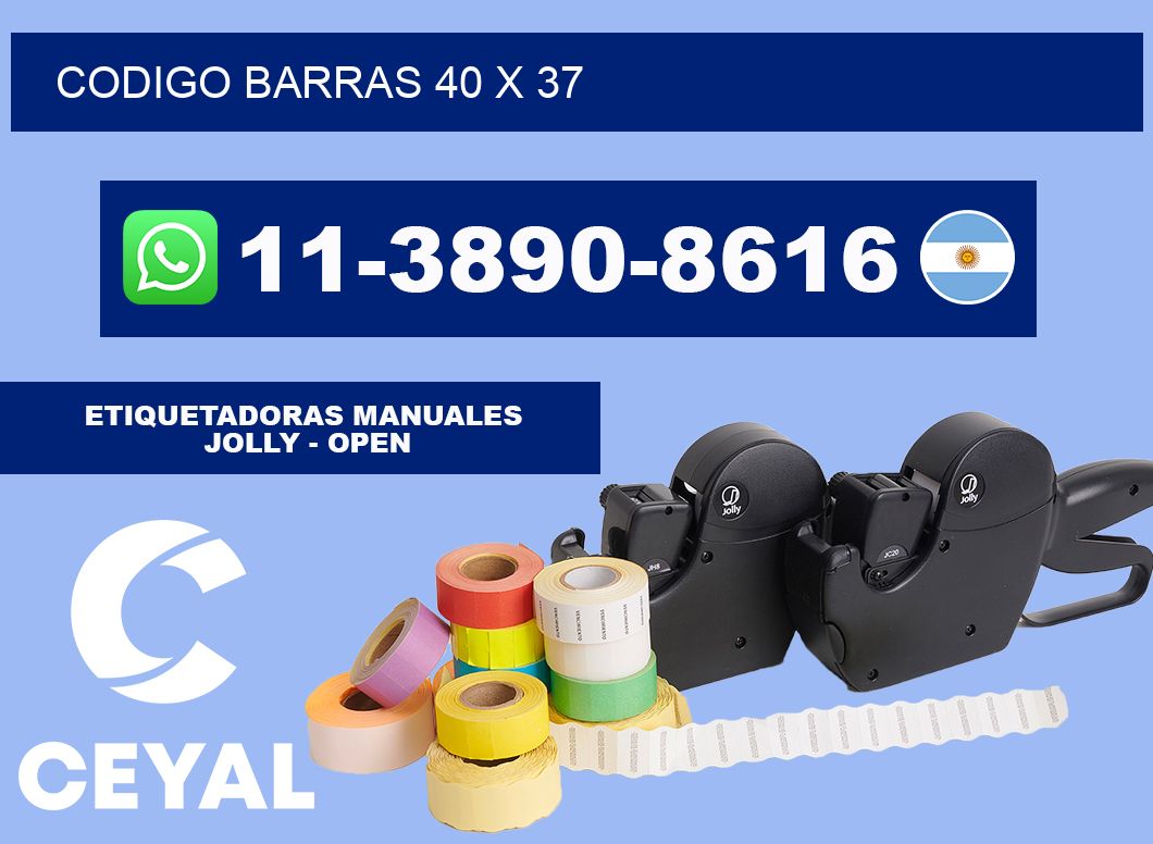 Codigo barras 40 x 37