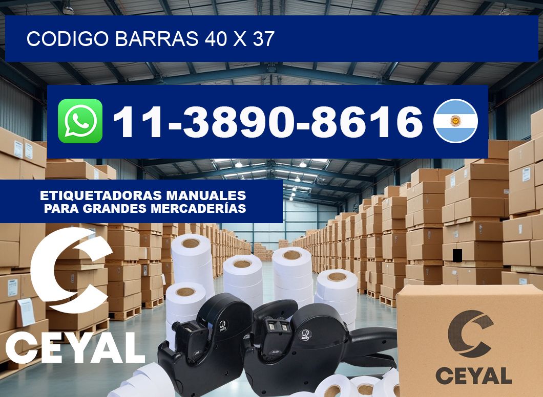 Codigo barras 40 x 37