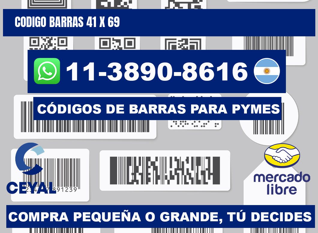 Codigo barras 41 x 69