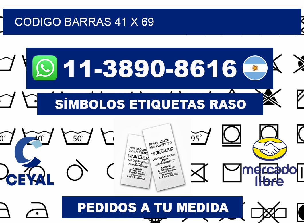 Codigo barras 41 x 69