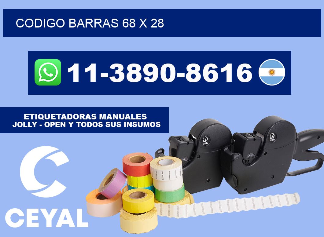 Codigo barras 68 x 28