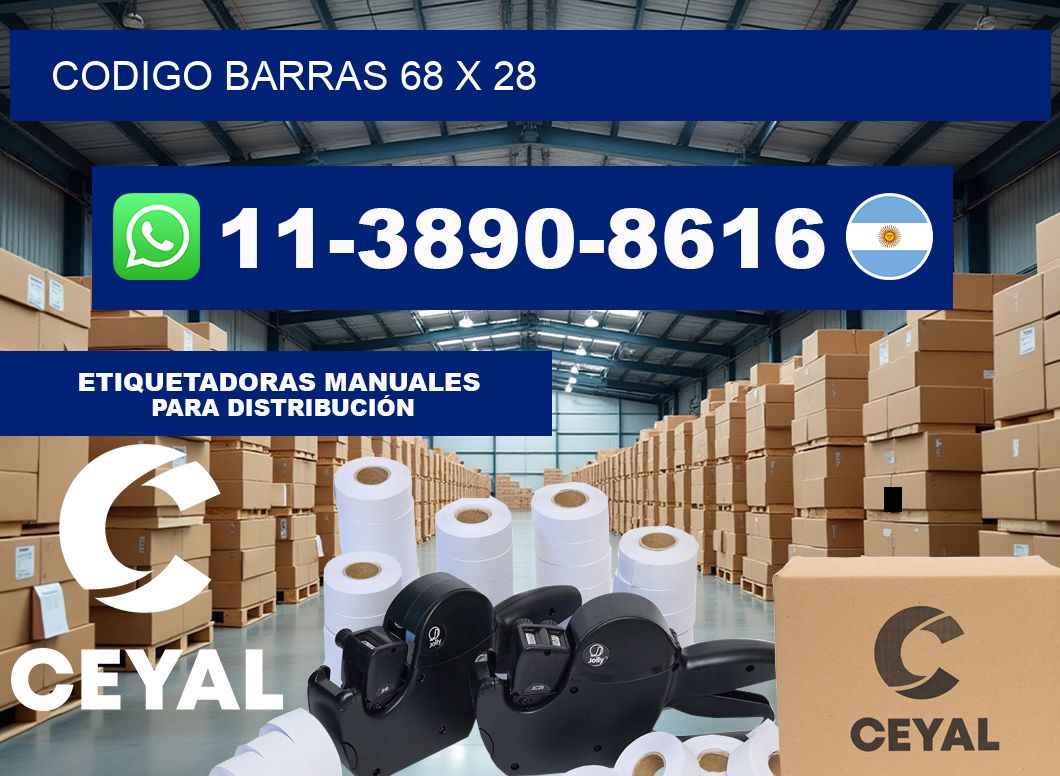Codigo barras 68 x 28