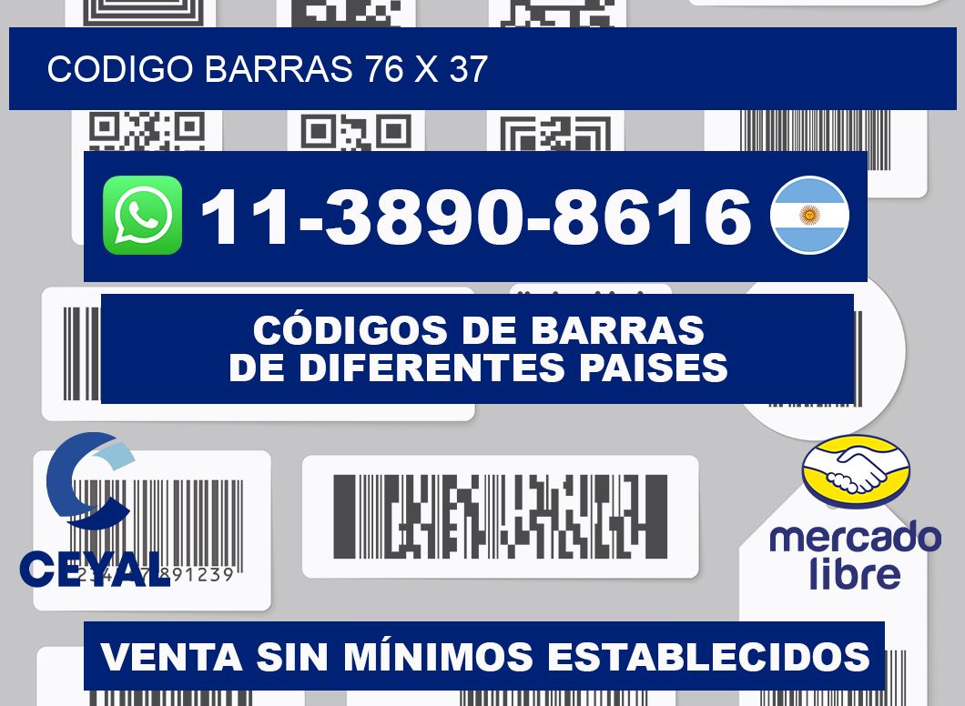 Codigo barras 76 x 37