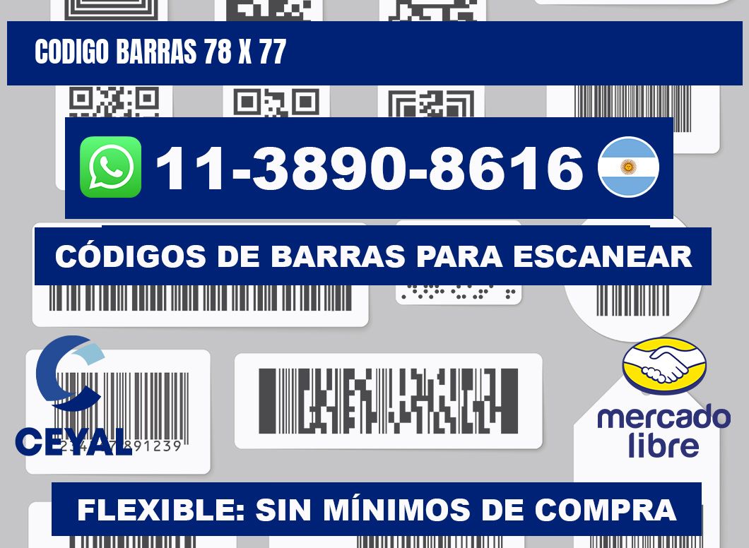 Codigo barras 78 x 77
