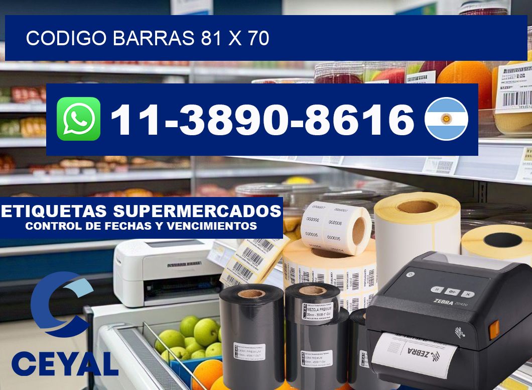 Codigo barras 81 x 70