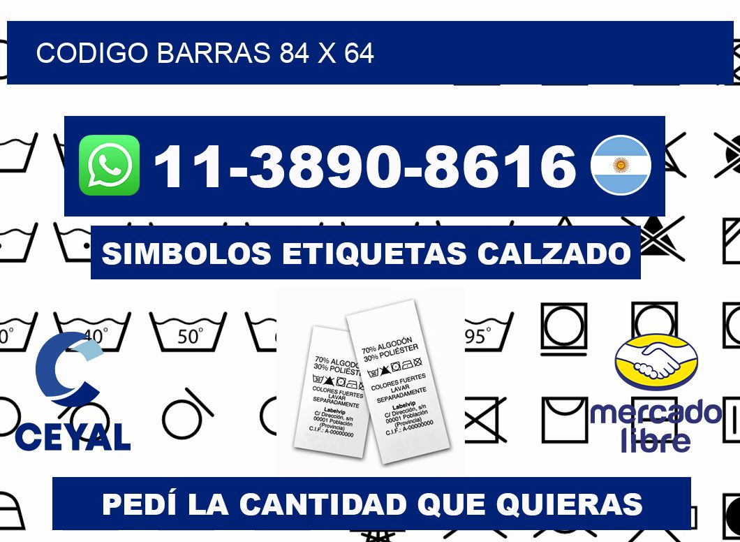 Codigo barras 84 x 64