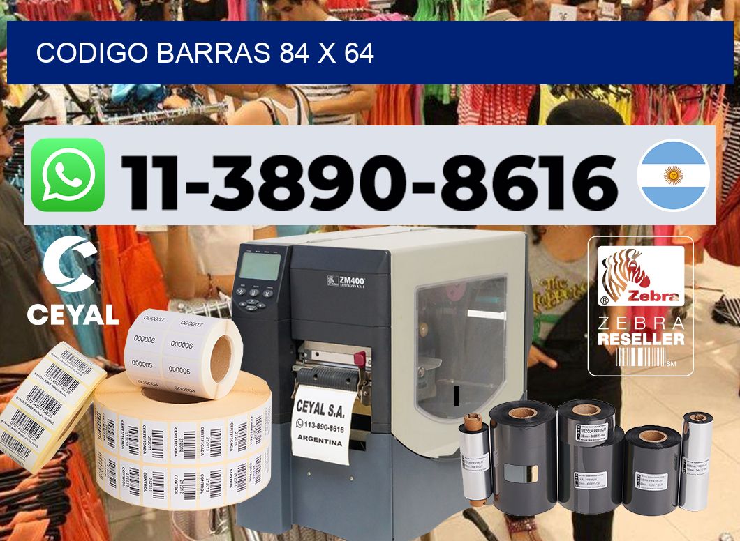 Codigo barras 84 x 64