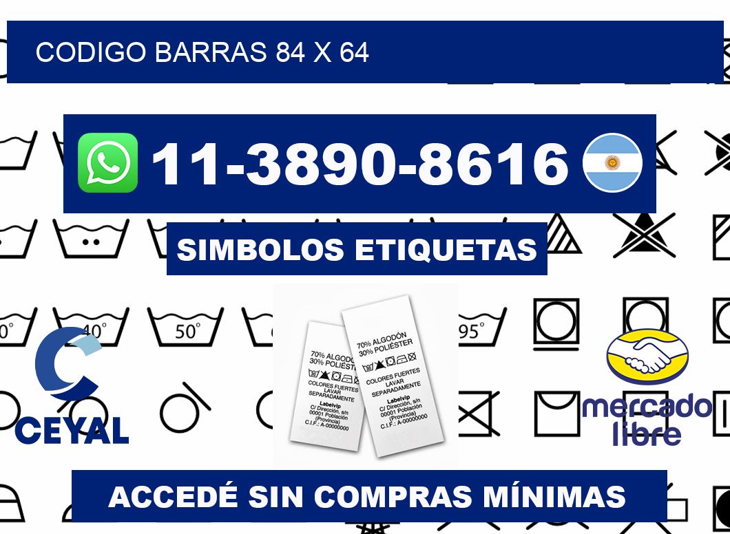 Codigo barras 84 x 64