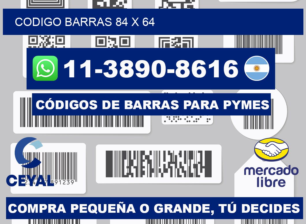 Codigo barras 84 x 64
