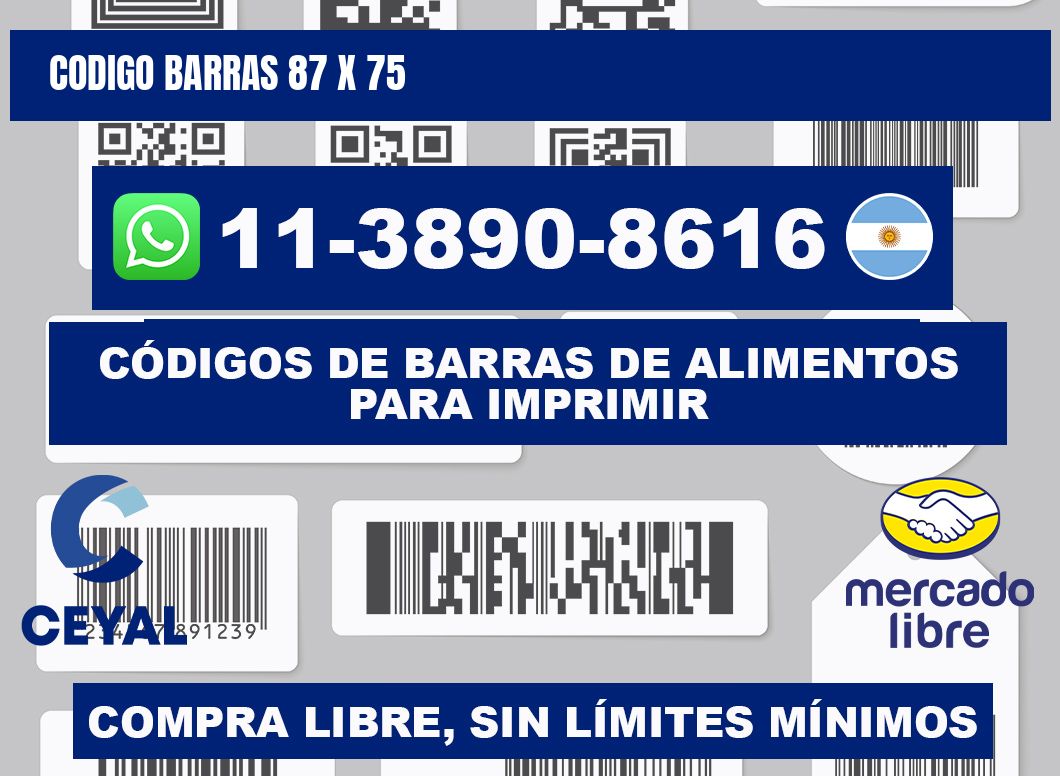 Codigo barras 87 x 75
