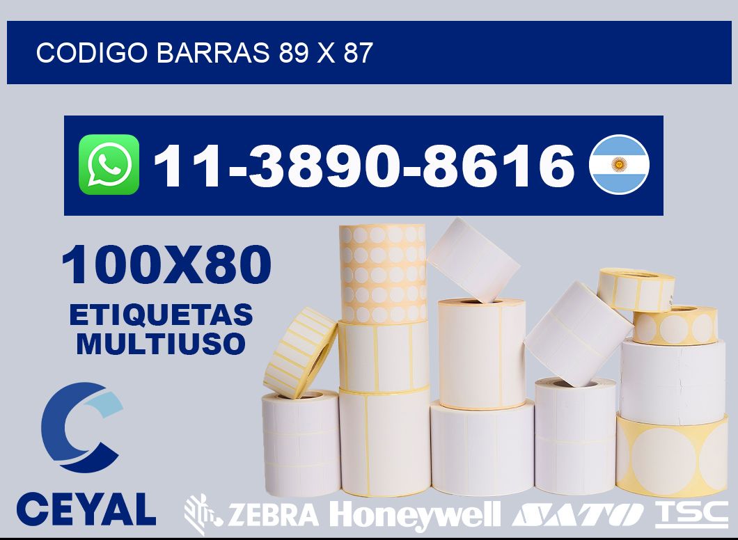 Codigo barras 89 x 87