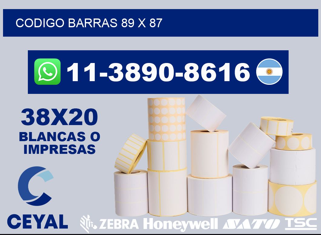 Codigo barras 89 x 87