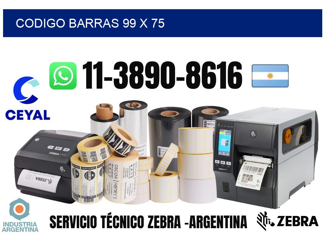 Codigo barras 99 x 75