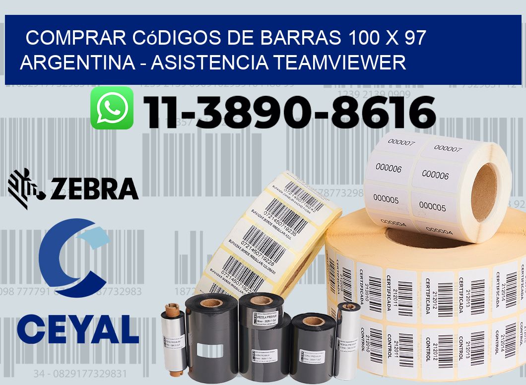 Comprar códigos de barras 100 x 97 argentina - asistencia teamviewer