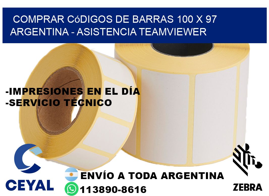 Comprar códigos de barras 100 x 97 argentina - asistencia teamviewer