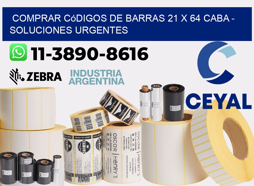 Comprar códigos de barras 21 x 64 CABA - soluciones urgentes
