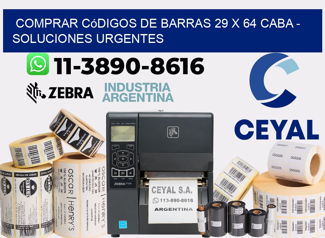 Comprar códigos de barras 29 x 64 CABA - soluciones urgentes