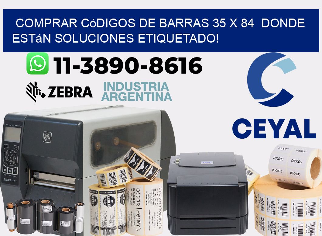Comprar códigos de barras 35 x 84  donde están soluciones etiquetado!