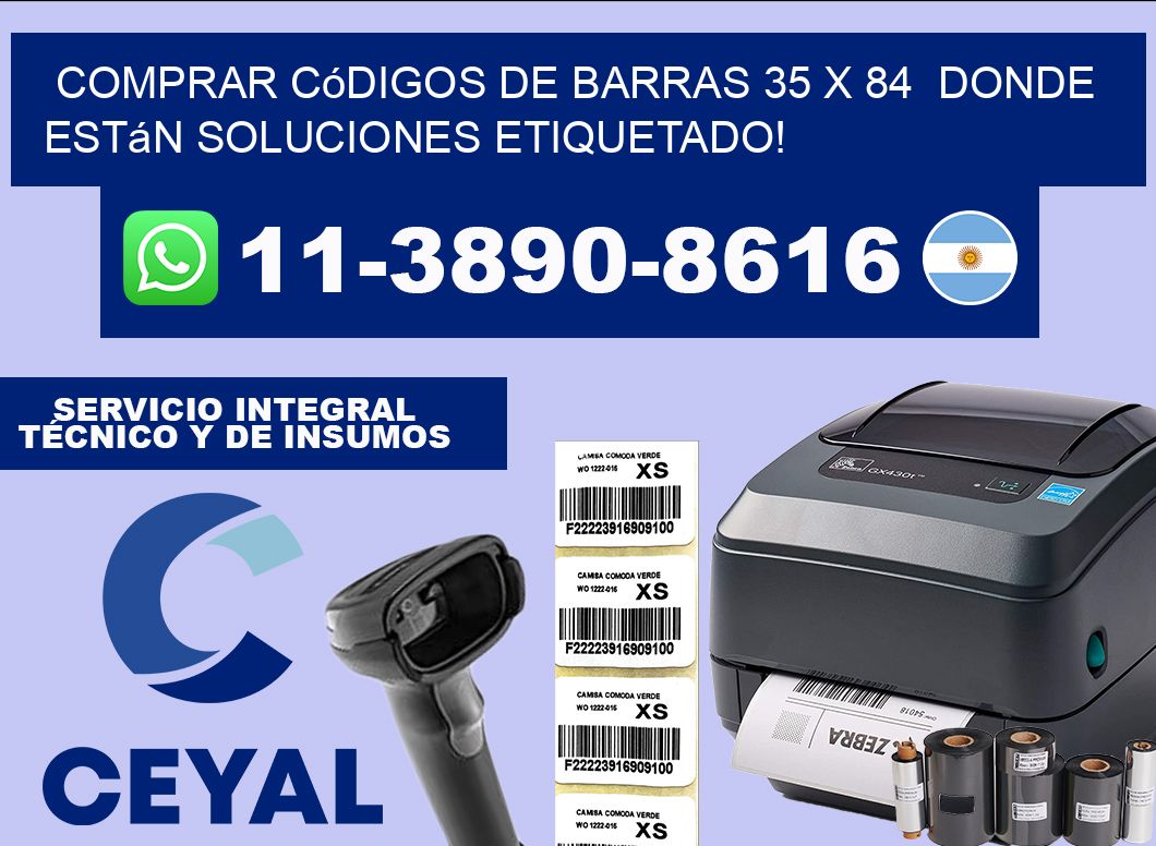 Comprar códigos de barras 35 x 84  donde están soluciones etiquetado!