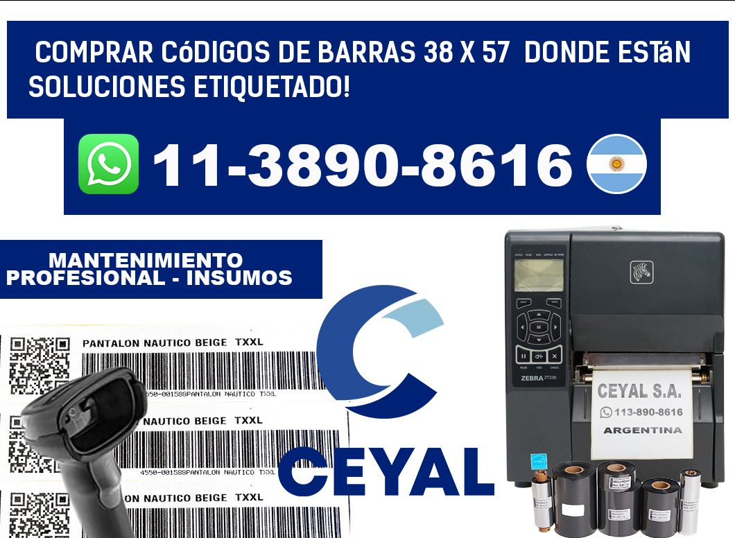 Comprar códigos de barras 38 x 57  donde están soluciones etiquetado!