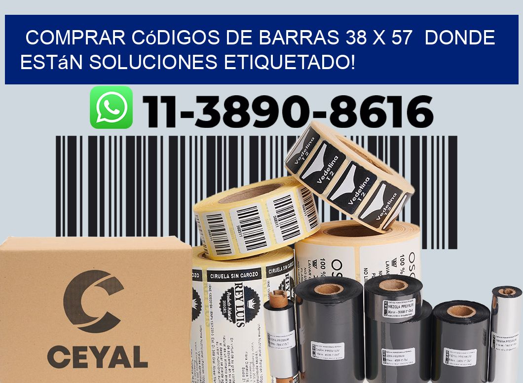 Comprar códigos de barras 38 x 57  donde están soluciones etiquetado!