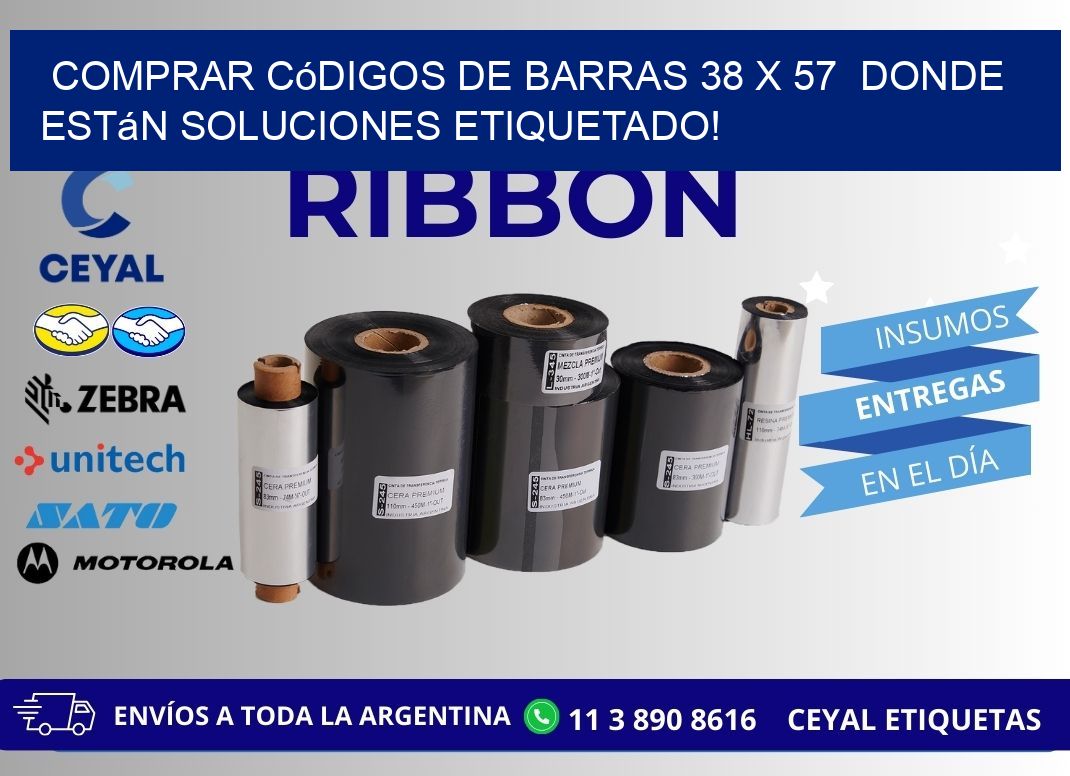 Comprar códigos de barras 38 x 57  donde están soluciones etiquetado!