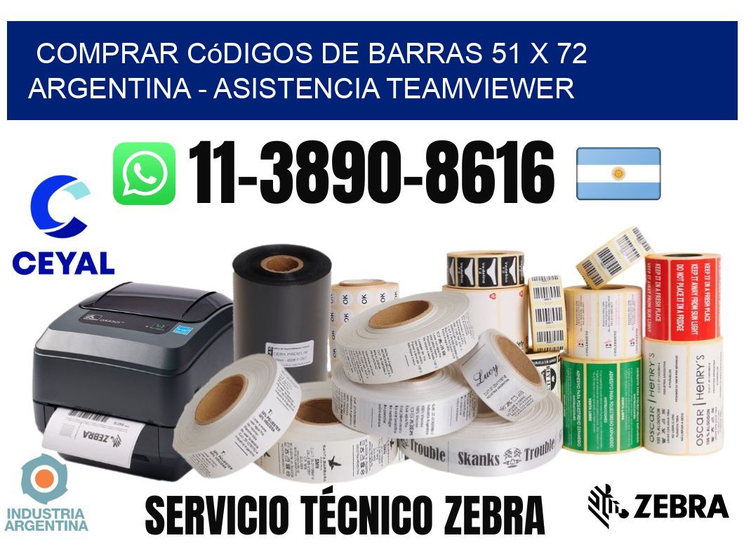 Comprar códigos de barras 51 x 72 argentina - asistencia teamviewer