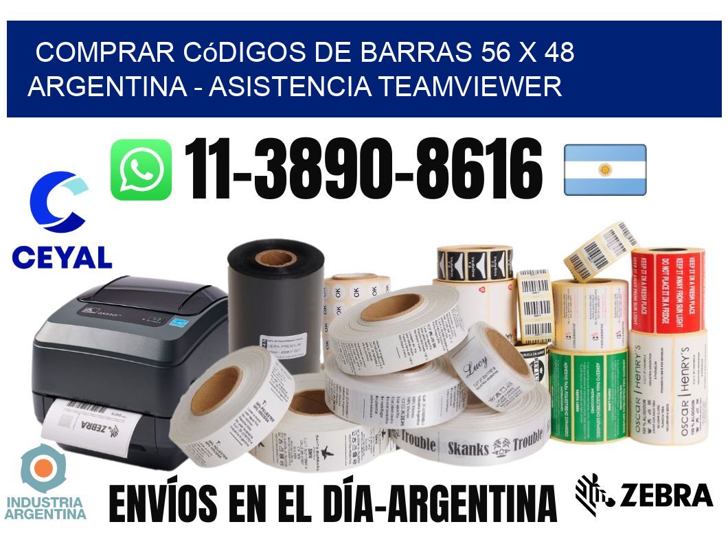 Comprar códigos de barras 56 x 48 argentina - asistencia teamviewer