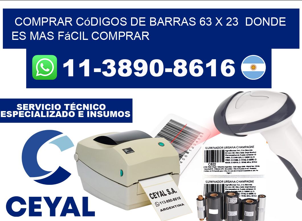 Comprar códigos de barras 63 x 23  Donde es mas fácil comprar