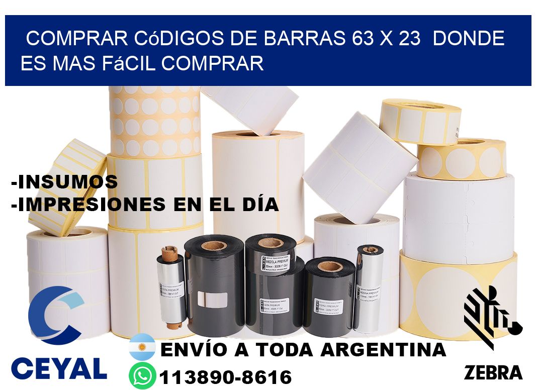 Comprar códigos de barras 63 x 23  Donde es mas fácil comprar