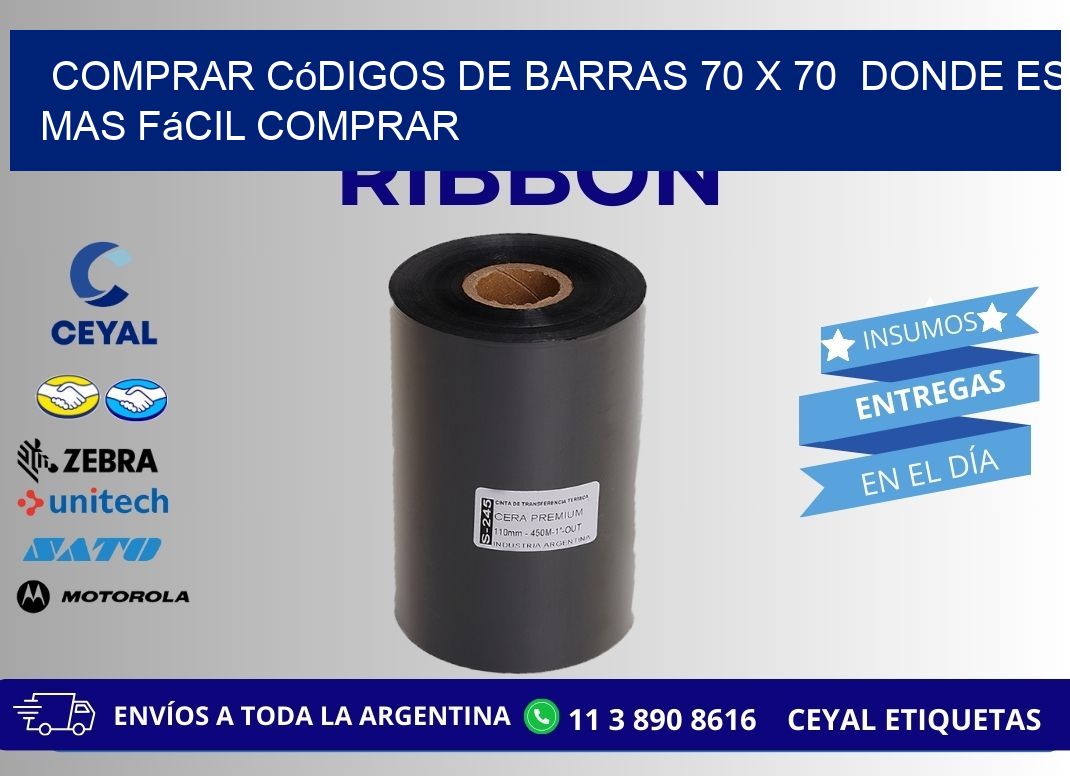 Comprar códigos de barras 70 x 70  Donde es mas fácil comprar