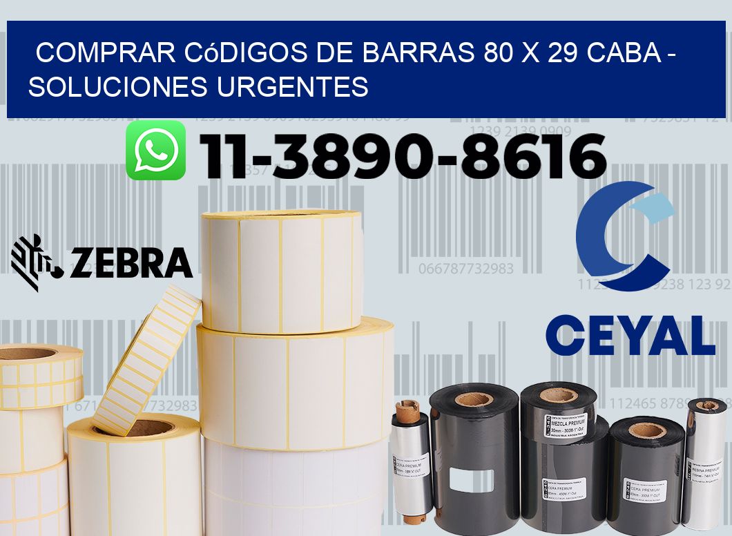 Comprar códigos de barras 80 x 29 CABA - soluciones urgentes