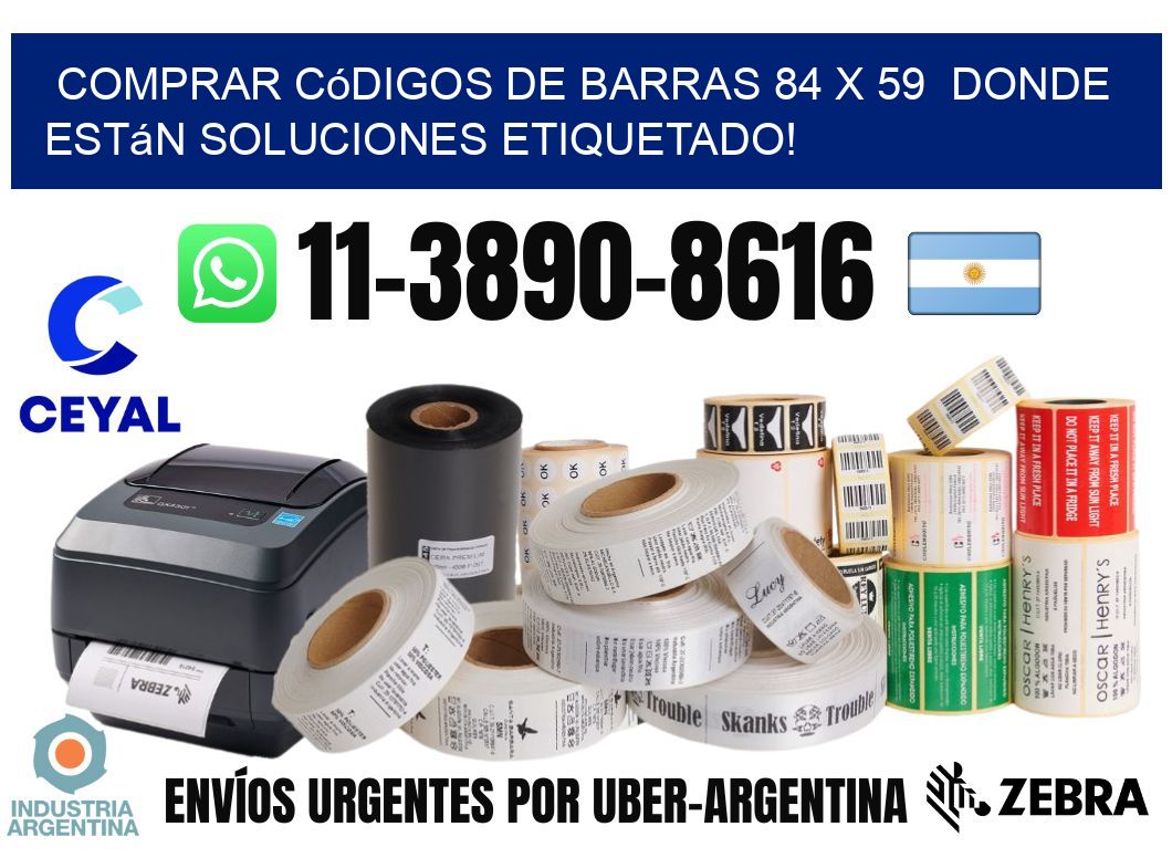 Comprar códigos de barras 84 x 59  donde están soluciones etiquetado!