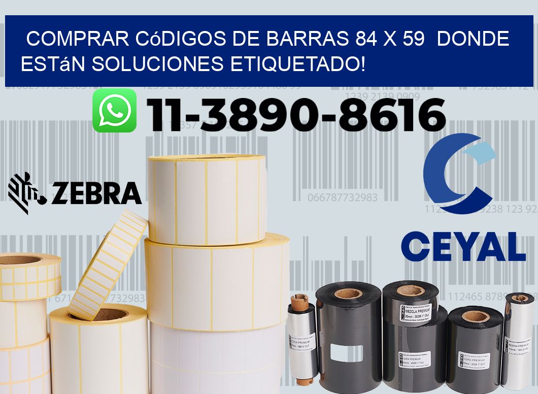 Comprar códigos de barras 84 x 59  donde están soluciones etiquetado!