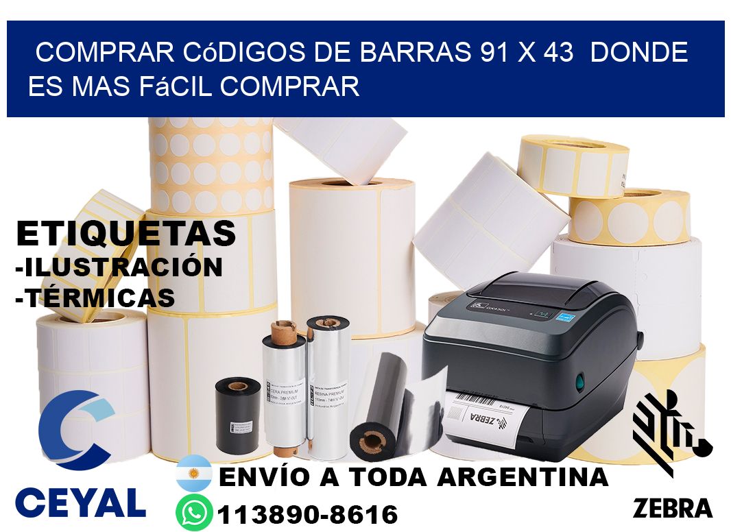 Comprar códigos de barras 91 x 43  Donde es mas fácil comprar