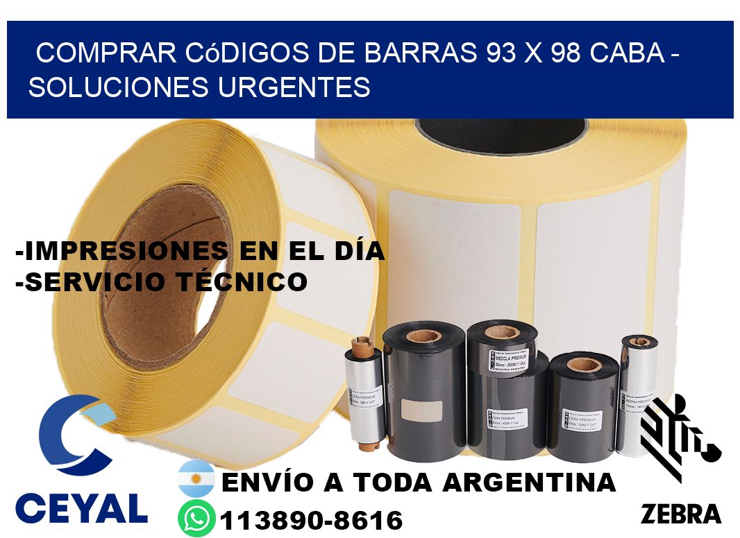 Comprar códigos de barras 93 x 98 CABA - soluciones urgentes
