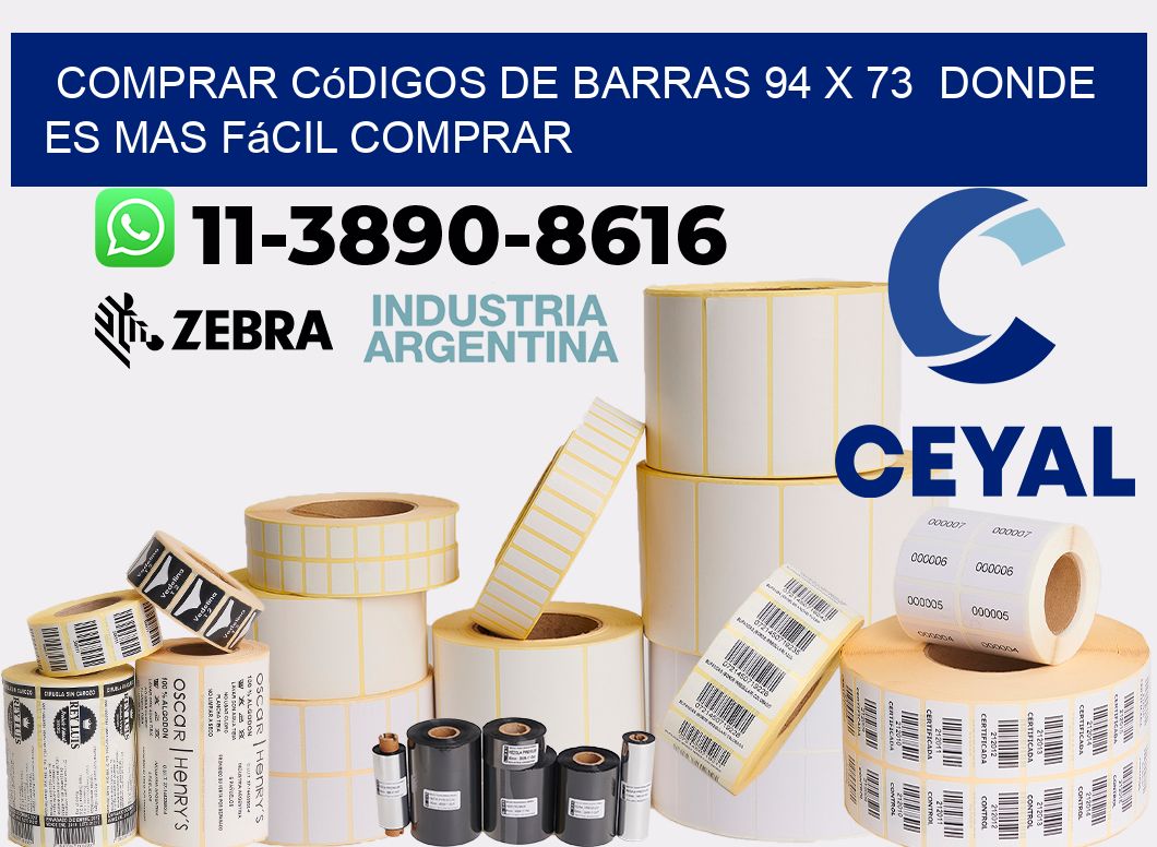 Comprar códigos de barras 94 x 73  Donde es mas fácil comprar