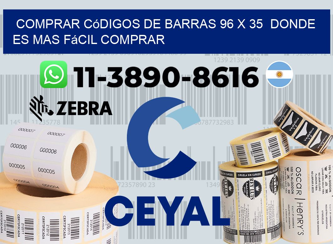 Comprar códigos de barras 96 x 35  Donde es mas fácil comprar