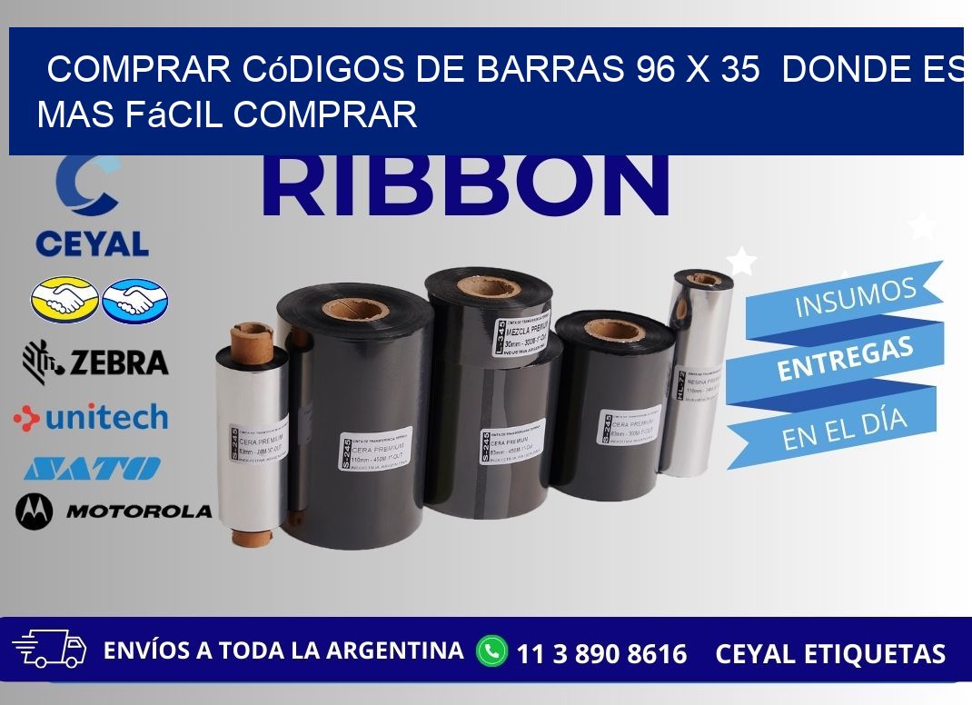 Comprar códigos de barras 96 x 35  Donde es mas fácil comprar