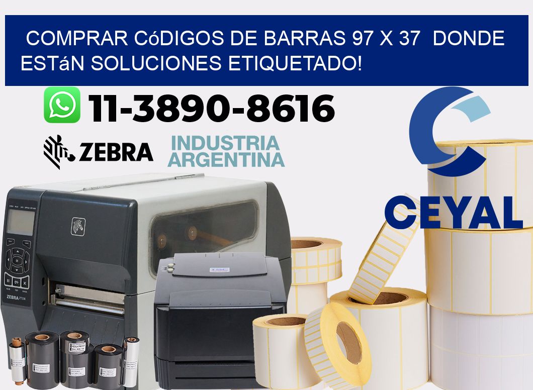 Comprar códigos de barras 97 x 37  donde están soluciones etiquetado!