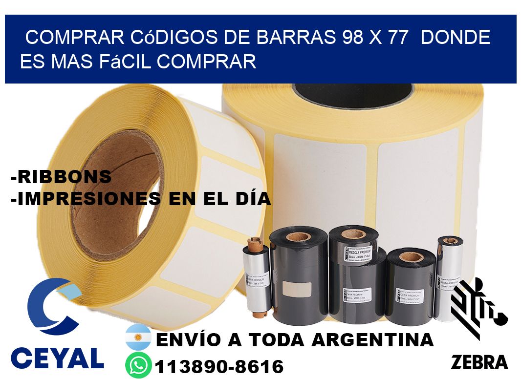 Comprar códigos de barras 98 x 77  Donde es mas fácil comprar