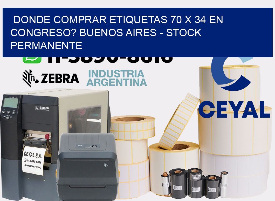 Donde Comprar etiquetas 70 x 34 en CONGRESO? Buenos Aires - Stock permanente