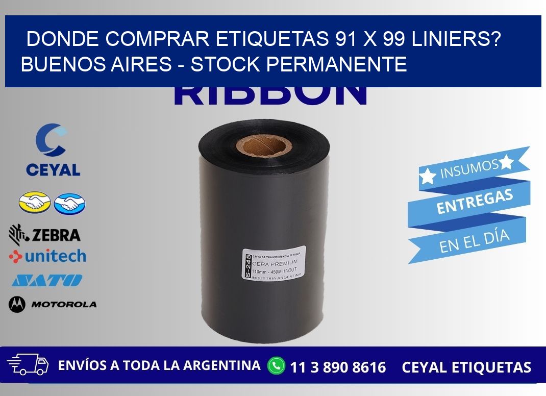 Donde Comprar etiquetas 91 x 99 LINIERS? Buenos Aires - Stock permanente