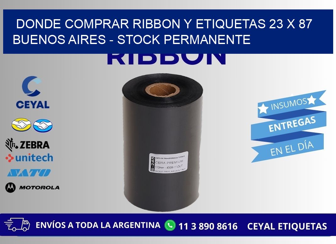 Donde Comprar ribbon y etiquetas 23 x 87 Buenos Aires - Stock permanente