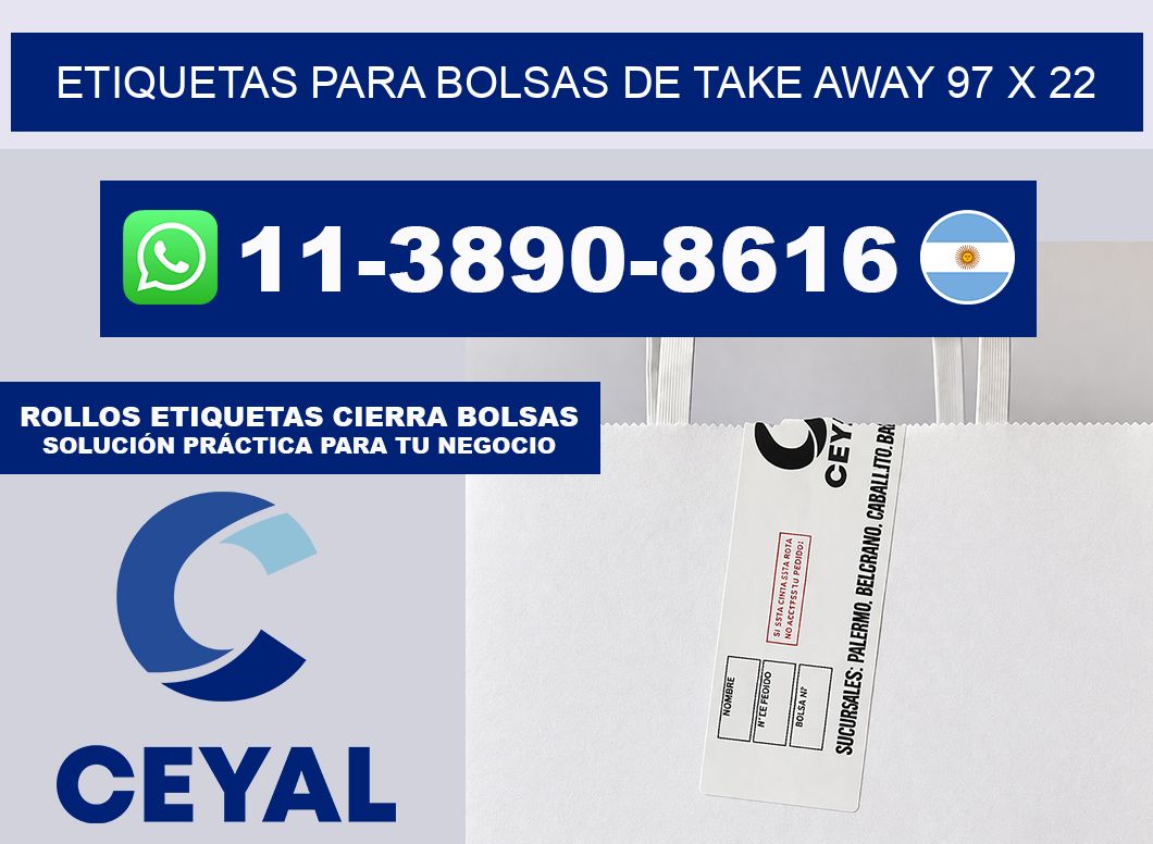 ETIQUETAS PARA BOLSAS DE TAKE AWAY 97 x 22