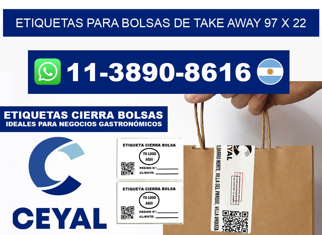 ETIQUETAS PARA BOLSAS DE TAKE AWAY 97 x 22
