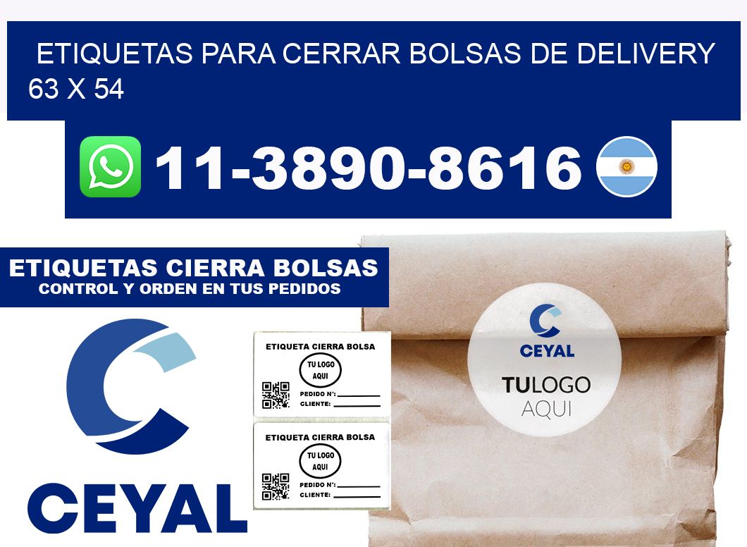 ETIQUETAS PARA CERRAR BOLSAS DE DELIVERY 63 x 54